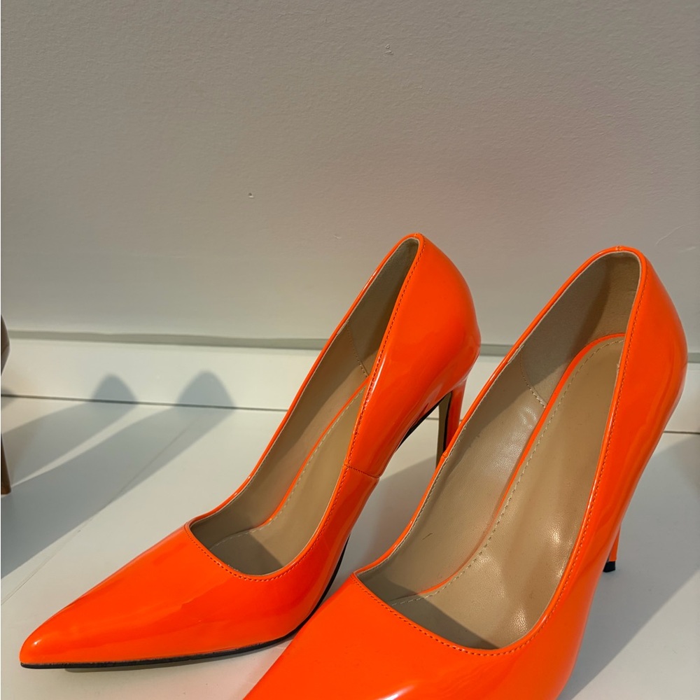 Source Unknown Bright Orange Pumps - image 1